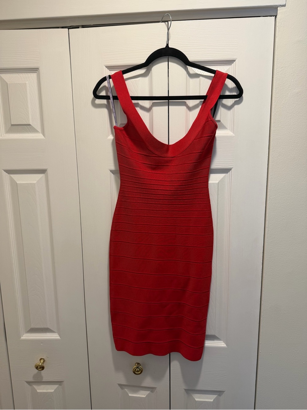 Herve Leger Red Bandage Mini Dress